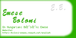 emese boloni business card